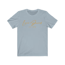 Load image into Gallery viewer, Unisex Jersey Short Sleeve Tee LD signature Orange Print