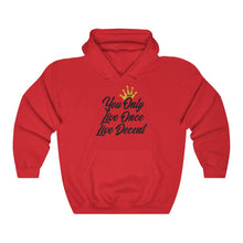 Load image into Gallery viewer, Unisex Hoodie Yolo w/black Print