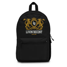 Load image into Gallery viewer, Backpack Black w/ Regal print