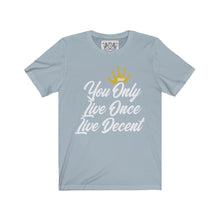 Load image into Gallery viewer, Unisex Jersey Short Sleeve YOLO w/white print