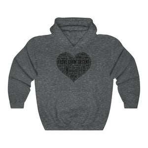 Unisex Hoodie Love Livin' w/black Print