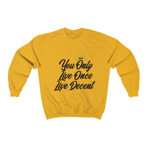 Unisex Crewneck Sweatshirt YOLO w/Black Print