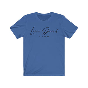 Unisex Jersey Short Sleeve Tee LD signature Black Print