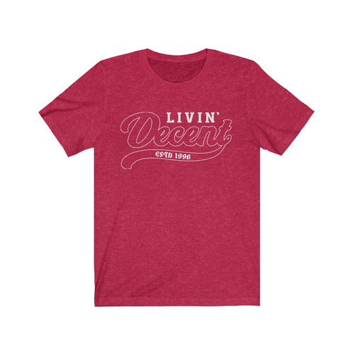 Unisex Jersey Short Sleeve Tee White Outline Print
