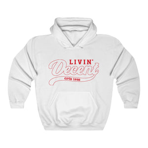 Unisex Hoodie Red Outline Print