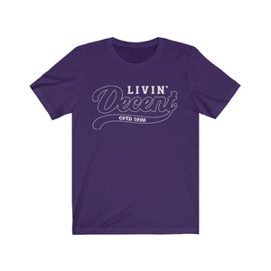 Unisex Jersey Short Sleeve Tee White Outline Print