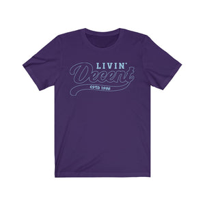 Unisex Jersey Short Sleeve Light Blue Outline Print