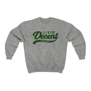 Unisex Crewneck Sweatshirt w/Kelly Green Print