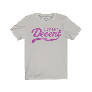 Unisex Jersey Word Cloud w/hot pink print