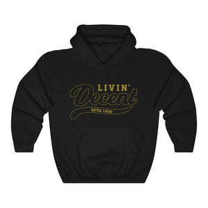 Unisex Hoodie Gold Outline Print