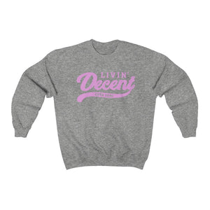 Unisex Crewneck Sweatshirt w/Pink Print