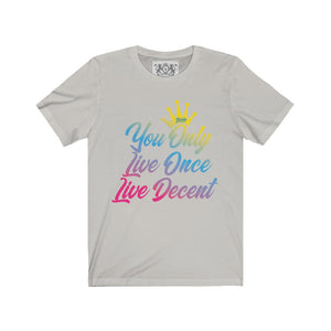 Unisex Jersey Short Sleeve YOLO gradient print