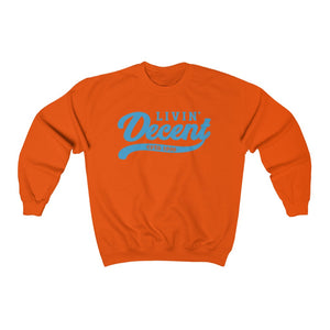 Unisex Crewneck Sweatshirt w/Light Blue Print