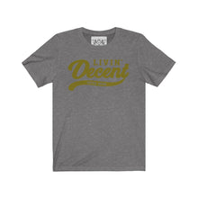 Load image into Gallery viewer, Unisex Jersey Short Sleeve Tee Gold Print