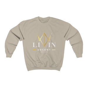 Unisex Crewneck Sweatshirt  V-Crown White/Gold print