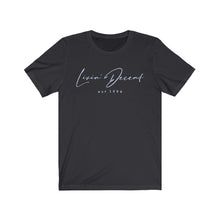 Load image into Gallery viewer, Unisex Jersey Short Sleeve Tee LD signature Baby Blue Print