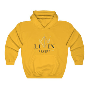 Unisex Hoodie V-Crown Black/Gold print