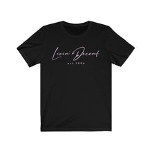 Load image into Gallery viewer, Unisex Jersey Short Sleeve Tee LD signature Pink Print