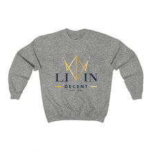 Load image into Gallery viewer, Unisex Crewneck Sweatshirt V-Crown Black/Gold print