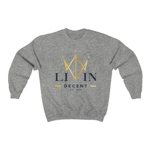 Unisex Crewneck Sweatshirt V-Crown Black/Gold print