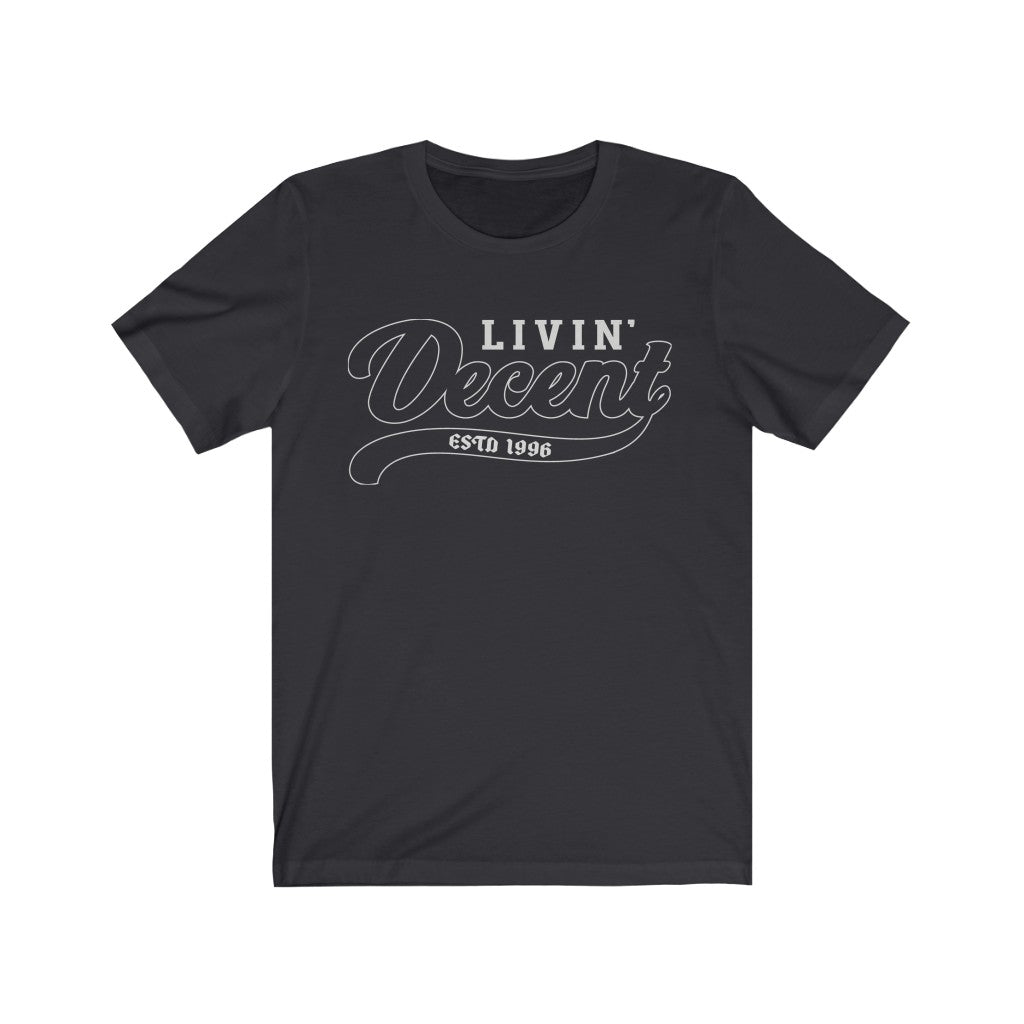 Unisex Jersey Short Sleeve Silver Outline Print