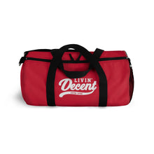 Load image into Gallery viewer, Duffel Bag Red w/ White Print