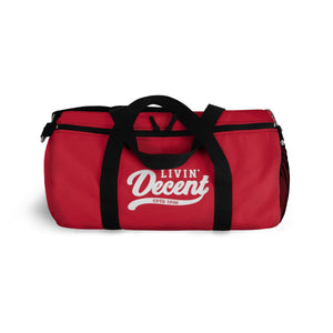 Duffel Bag Red w/ White Print