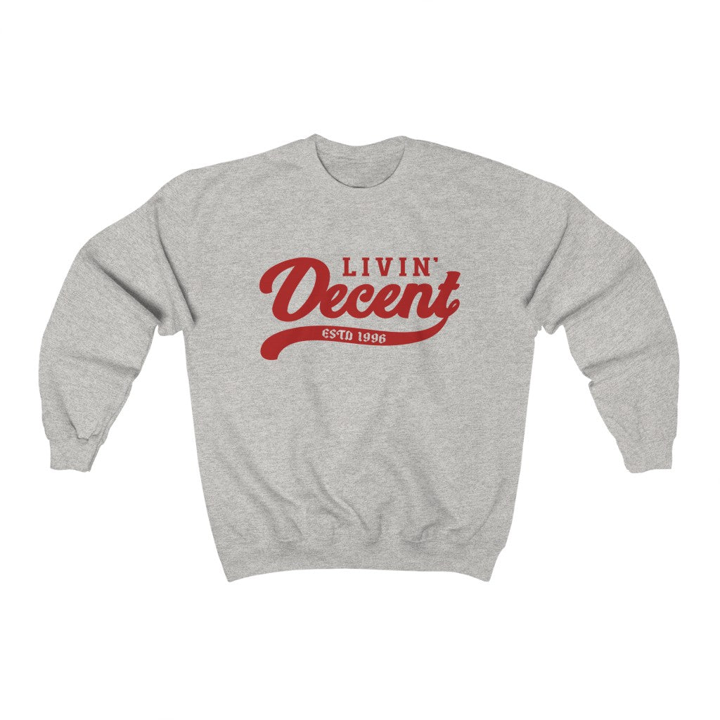 Unisex Crewneck Sweatshirt w/Red Print