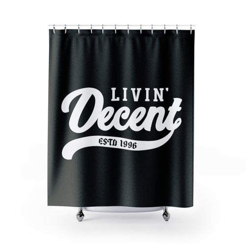 Shower Curtains White Print