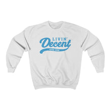 Load image into Gallery viewer, Unisex Crewneck Sweatshirt w/Light Blue Print