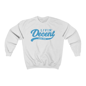 Unisex Crewneck Sweatshirt w/Light Blue Print