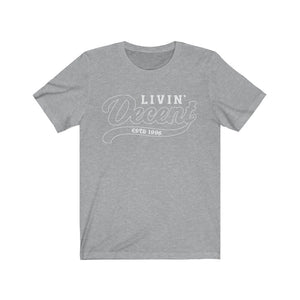 Unisex Jersey Short Sleeve Tee White Outline Print