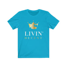 Load image into Gallery viewer, Unisex Jersey Short Sleeve Tee Circle Crown White/Gold print