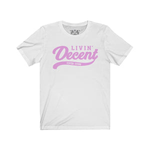 Unisex Jersey Short Sleeve Tee Pink Print