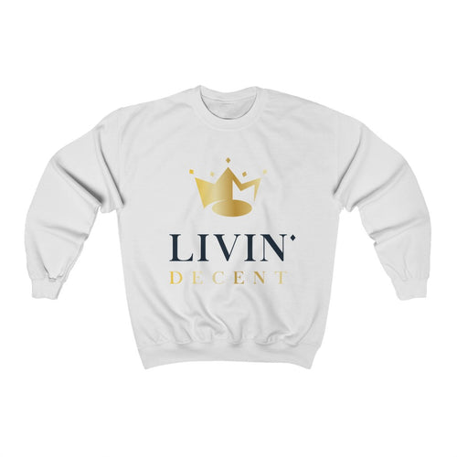 Unisex Crewneck Sweatshirt Circle Crown Black/Gold print