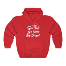 Load image into Gallery viewer, Unisex Hoodie Yolo w/white Print