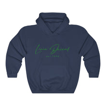 Load image into Gallery viewer, Unisex Hoodie LD signature Kelly Green Print