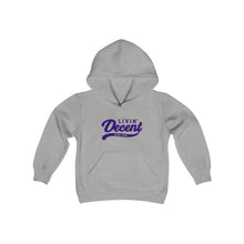 Load image into Gallery viewer, Youth Hoodie Purple Print