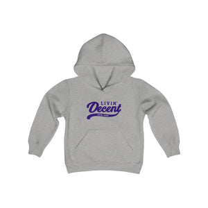 Youth Hoodie Purple Print