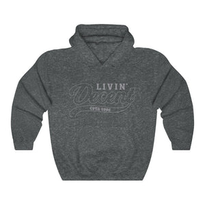 Unisex Hoodie Grey Outline Print