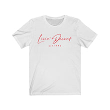 Load image into Gallery viewer, Unisex Jersey Short Sleeve Tee LD signature Red Print