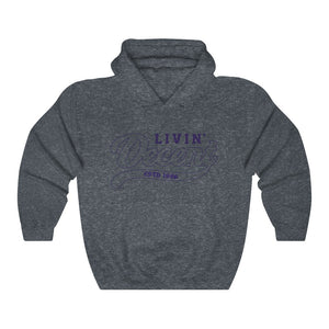 Unisex Hoodie Navy Outline Print