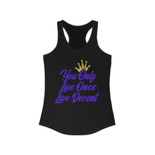 Load image into Gallery viewer, Women&#39;s YOLO Tank w/ purple print