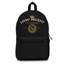 Load image into Gallery viewer, Backpack Black w/ Lifestyle print