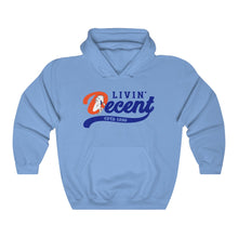 Load image into Gallery viewer, Livin&#39; Decent/Bronco Gang Royal print Hoodie