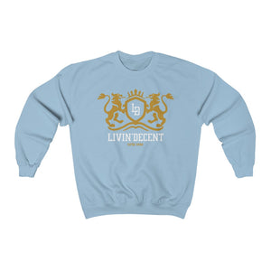 Unisex Crewneck Sweatshirt Regal Gold/White Print