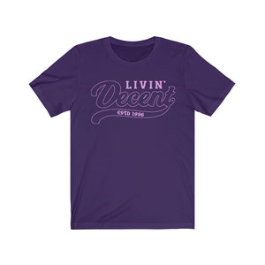 Unisex Jersey Short Sleeve Pink Outline Print