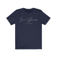 Load image into Gallery viewer, Unisex Jersey Short Sleeve Tee LD signature Grey Print