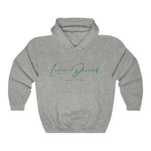 Unisex Hoodie LD signature Kelly Green Print