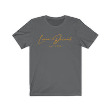 Load image into Gallery viewer, Unisex Jersey Short Sleeve Tee LD signature Orange Print